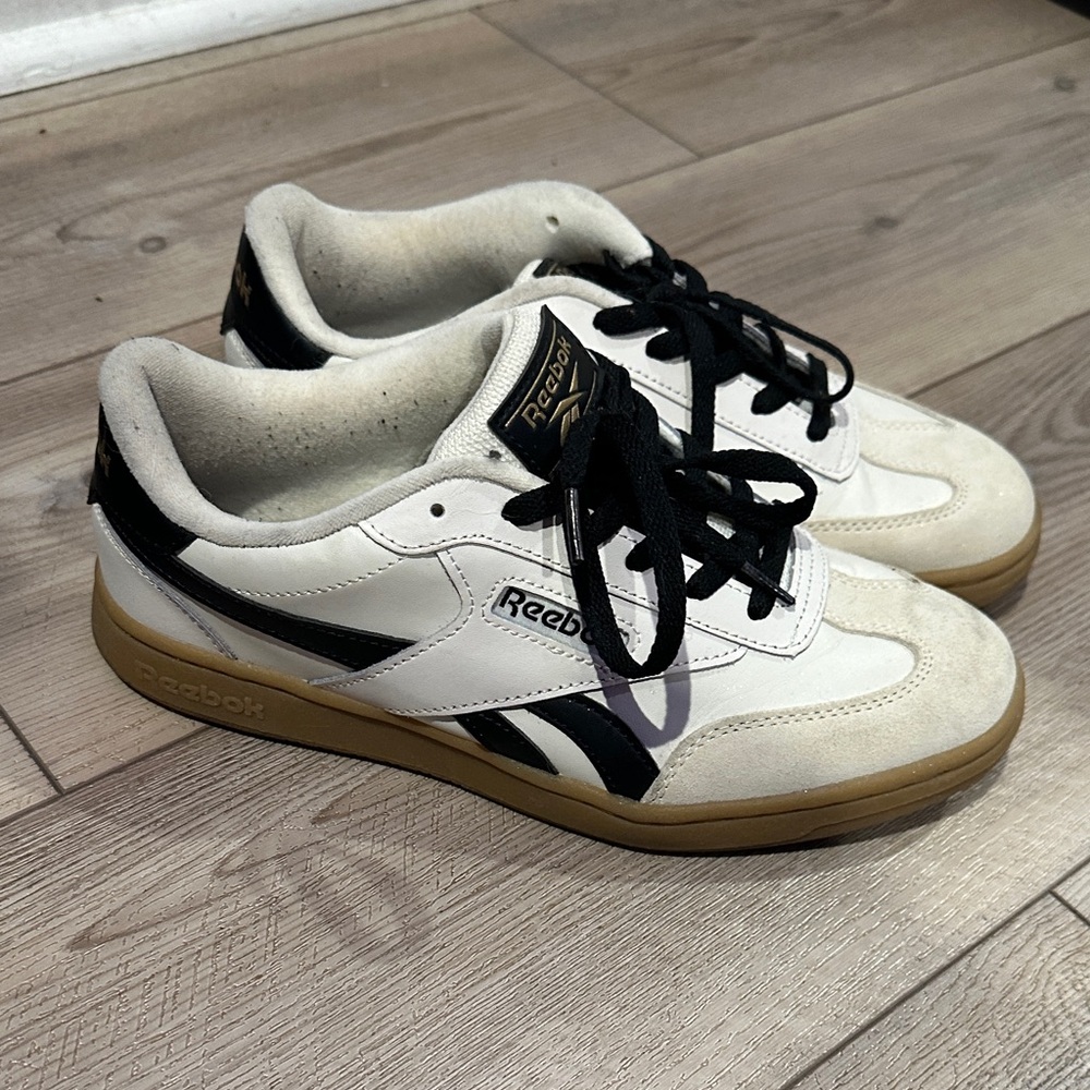 Reebok Classic White and Black Sneakers